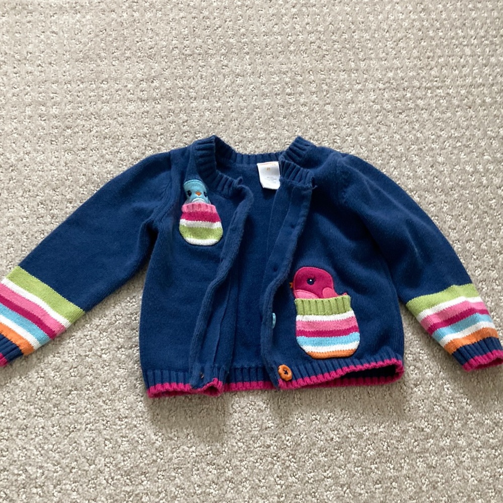 Gymboree Colorful Bird Kids Cardigan 2T